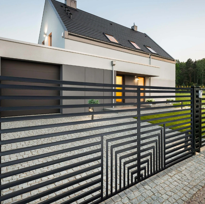 Aleko Steel Dual Swing Driveway Gate - Florence Style - 18 X 6 Feet DG18FLORD-AP 4 Aleko Steel Dual Swing Driveway Gate - Florence Style - 18 X 6 Feet DG18FLORD-AP - Image 2