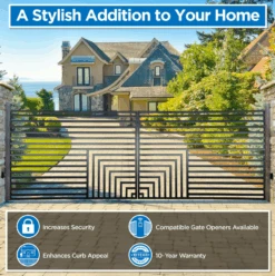 Aleko Steel Dual Swing Driveway Gate - Florence Style - 18 X 6 Feet DG18FLORD-AP 13 Aleko Steel Dual Swing Driveway Gate - Florence Style - 18 X 6 Feet DG18FLORD-AP -Home And Outdoor Screenshot2023 11 28162749