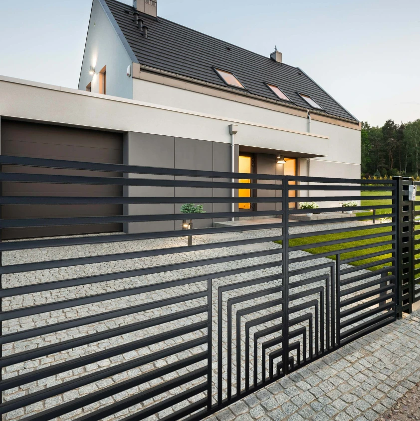 Aleko Steel Dual Swing Driveway Gate - Florence Style - 12 X 6 Feet DG12FLORD-AP 4 Aleko Steel Dual Swing Driveway Gate - Florence Style - 12 X 6 Feet DG12FLORD-AP - Image 2