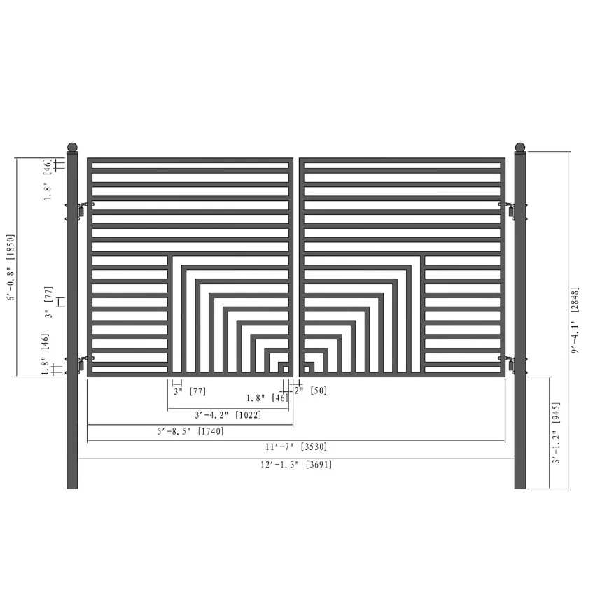 Aleko Steel Dual Swing Driveway Gate - Florence Style - 12 X 6 Feet DG12FLORD-AP 11 Aleko Steel Dual Swing Driveway Gate - Florence Style - 12 X 6 Feet DG12FLORD-AP - Image 9