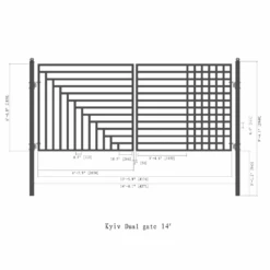 Aleko Steel Dual Swing Driveway Gate - Kyiv Style - 14 X 6 Feet DG14KYIVD-AP -Home And Outdoor Screenshot2023 11 29030923