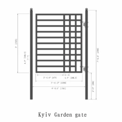 Aleko Steel Pedestrian Gate - Kyiv Style - 5 Ft. PGKYIV-AP -Home And Outdoor Screenshot2023 11 29043915