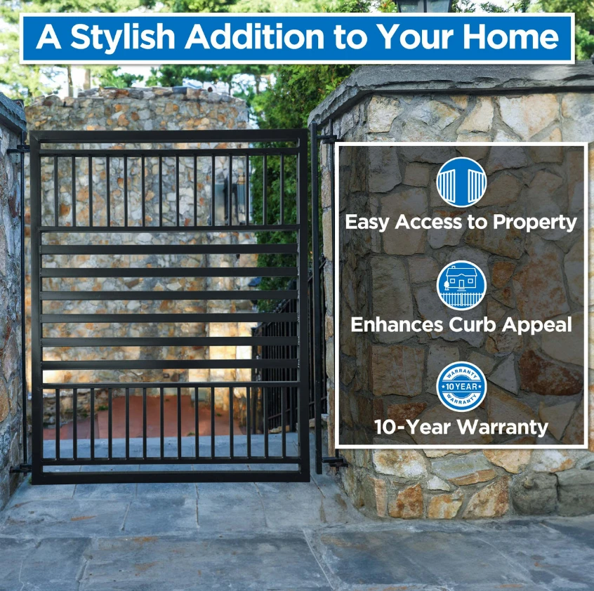 Aleko Steel Pedestrian Gate - Barcelona Style - 5 Ft. PGBARC-AP 4 Aleko Steel Pedestrian Gate - Barcelona Style - 5 Ft. PGBARC-AP - Image 2