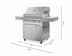 Outdoor BBQ Kitchen Stainless Steel Freestanding Grill Cart With Platinum Gas Grill 67101 -Home And Outdoor Screenshot2024 10 22105948