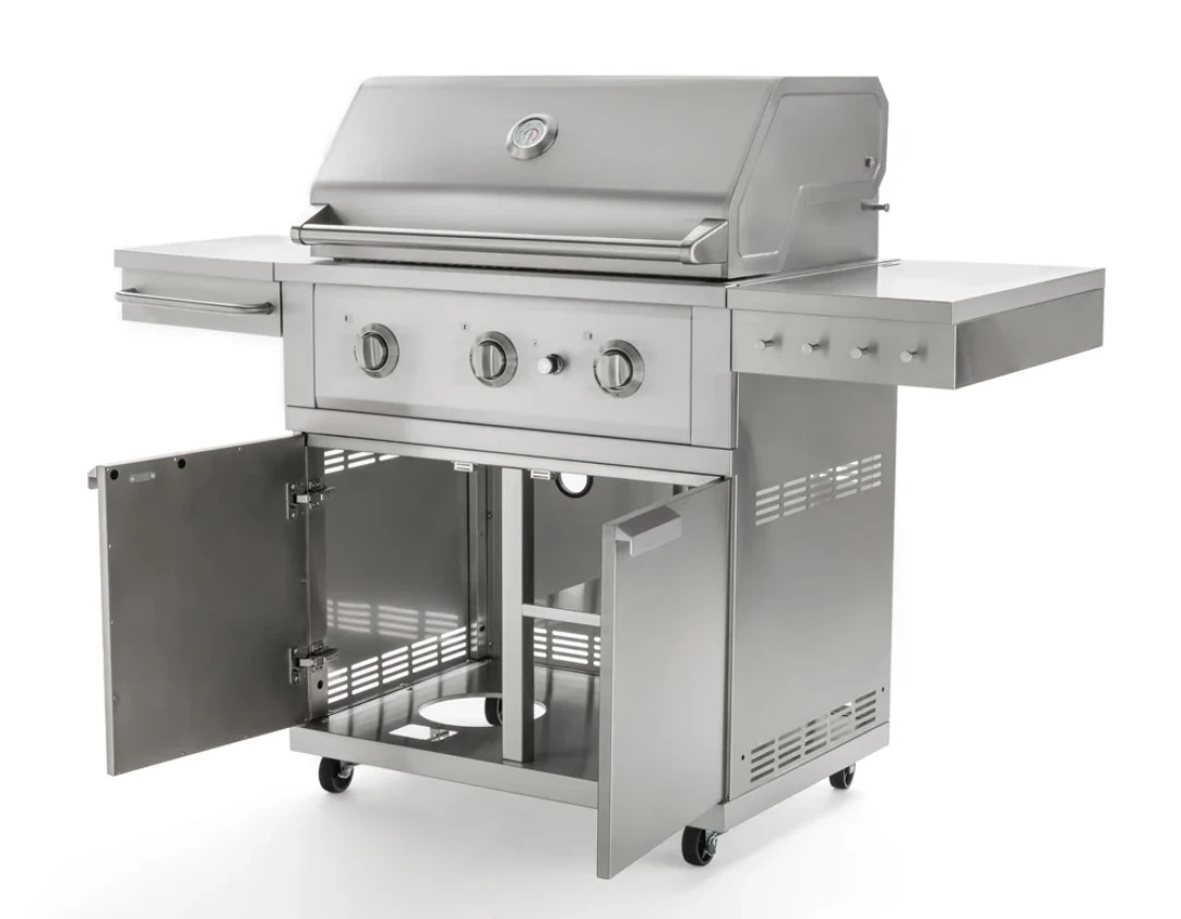 NewAge Outdoor BBQ Kitchen Stainless Steel Freestanding Grill Cart With Platinum Gas Grill, Dual Side Burner 67113 4 NewAge Outdoor BBQ Kitchen Stainless Steel Freestanding Grill Cart With Platinum Gas Grill, Dual Side Burner 67113 - Image 2