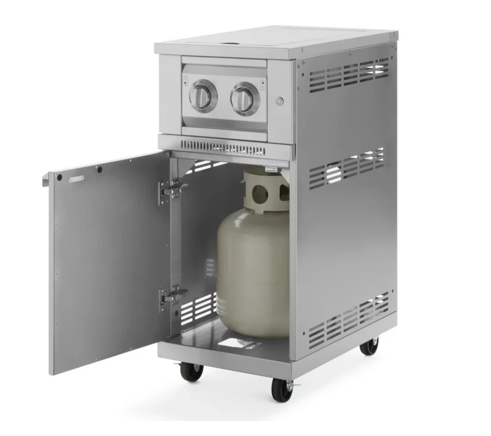 NewAge Outdoor BBQ Kitchen Stainless Steel Freestanding Grill Cart With Platinum Gas Grill, Dual Side Burner 67113 9 NewAge Outdoor BBQ Kitchen Stainless Steel Freestanding Grill Cart With Platinum Gas Grill, Dual Side Burner 67113 - Image 7