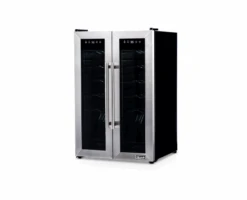 Newair 24 Bottle Stainless Steel French Door Dual Zone Wine Refrigerator With Double-Layer Tempered Glass Door And Quiet Compressor Cooling 20" NWC024SSD0 -Home And Outdoor Screenshot 2024 11 22 155255