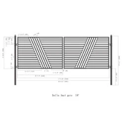 Aleko Steel Dual Swing Driveway Gate - Sofia Style - 18 X 6 Feet DG18SOFD-AP -Home And Outdoor Sophia 18 Size compressed 60935
