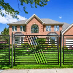 Aleko Steel Fence – Sofia Style – 8x5 Ft. FENCESOF-AP 12 Aleko Steel Fence – Sofia Style – 8x5 Ft. FENCESOF-AP -Home And Outdoor Sophia Fence Lifestyle compressed 92073