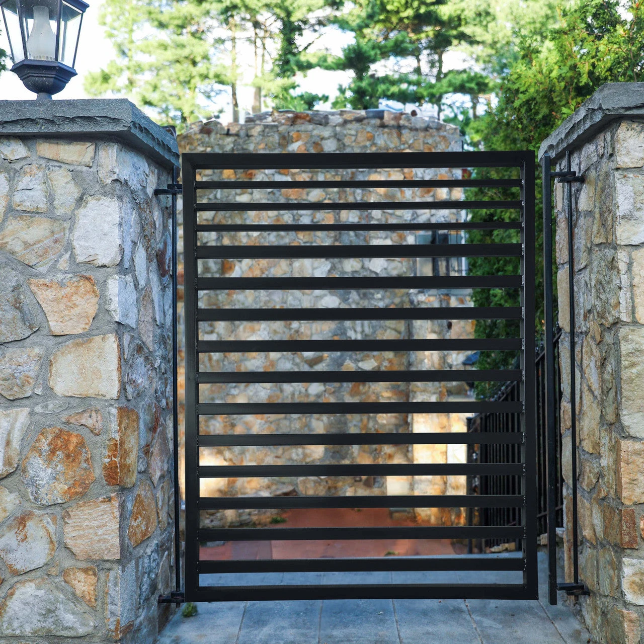 Aleko Steel Pedestrian Gate - Sofia Style - 5 Ft. PGSOF-AP 7 Aleko Steel Pedestrian Gate - Sofia Style - 5 Ft. PGSOF-AP - Image 5