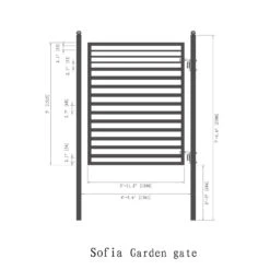 Aleko Steel Pedestrian Gate - Sofia Style - 5 Ft. PGSOF-AP 17 Aleko Steel Pedestrian Gate - Sofia Style - 5 Ft. PGSOF-AP -Home And Outdoor Sophia Pedestrian Size compressed 77879