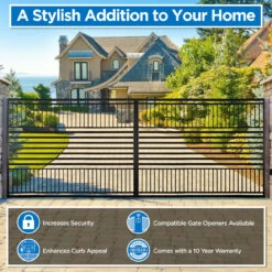 Aleko Steel Dual Swing Driveway Gate - Barcelona Style - 12 X 6 Feet DG12BARCD-AP 19 Aleko Steel Dual Swing Driveway Gate - Barcelona Style - 12 X 6 Feet DG12BARCD-AP -Home And Outdoor Stylish Addition Infographic compressed 88029