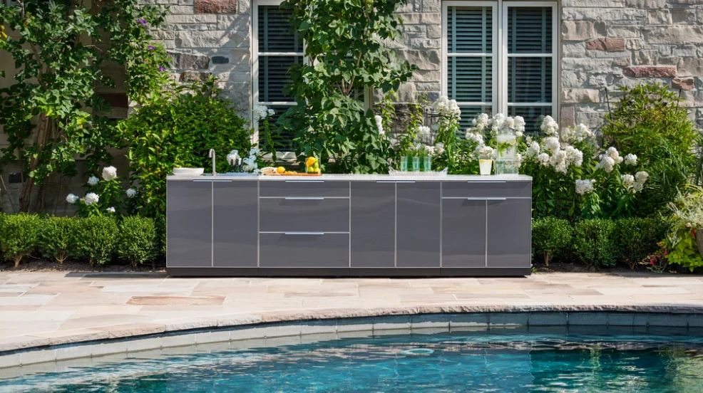 NewAge Outdoor Grill Station BBQ Island Grill Island 3 Piece Outdoor Kitchen 65286 7 NewAge Outdoor Grill Station BBQ Island Grill Island 3 Piece Outdoor Kitchen 65286 - Image 5