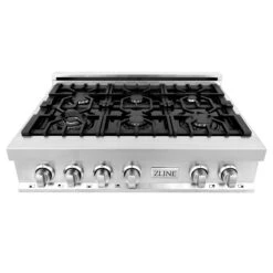ZLINE 36" Porcelain Gas Stovetop With 6 Gas Burners (RT36) 16 ZLINE 36" Porcelain Gas Stovetop With 6 Gas Burners (RT36) -Home And Outdoor zline 36 porcelain rangetop with 6 gas burners rt36 rangetops zline kitchen and bath 118682