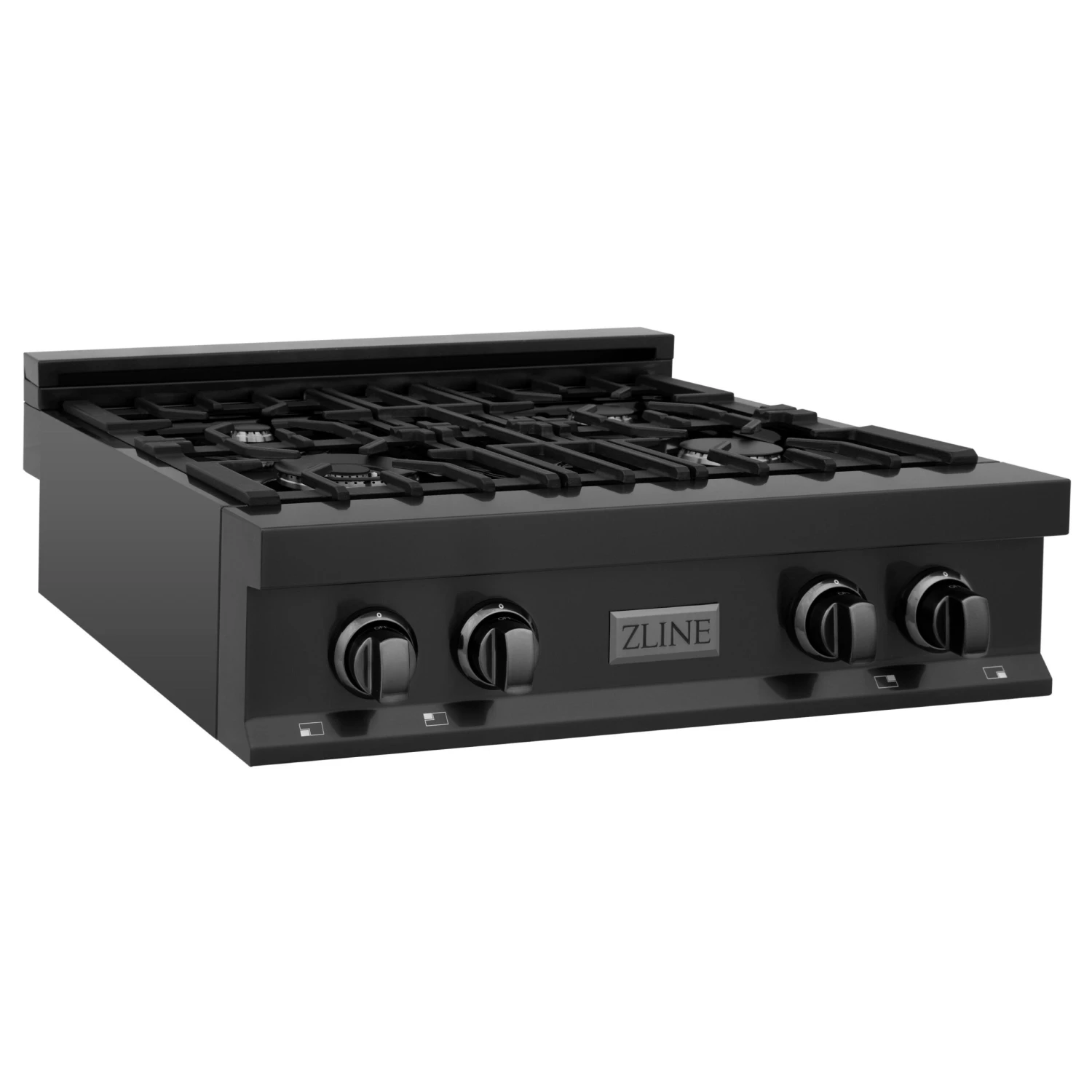 ZLINE 30" Porcelain Gas Stovetop In Black Stainless Steel With 4 Gas Burners (RTB-30) 3 ZLINE 30" Porcelain Gas Stovetop In Black Stainless Steel With 4 Gas Burners (RTB-30)