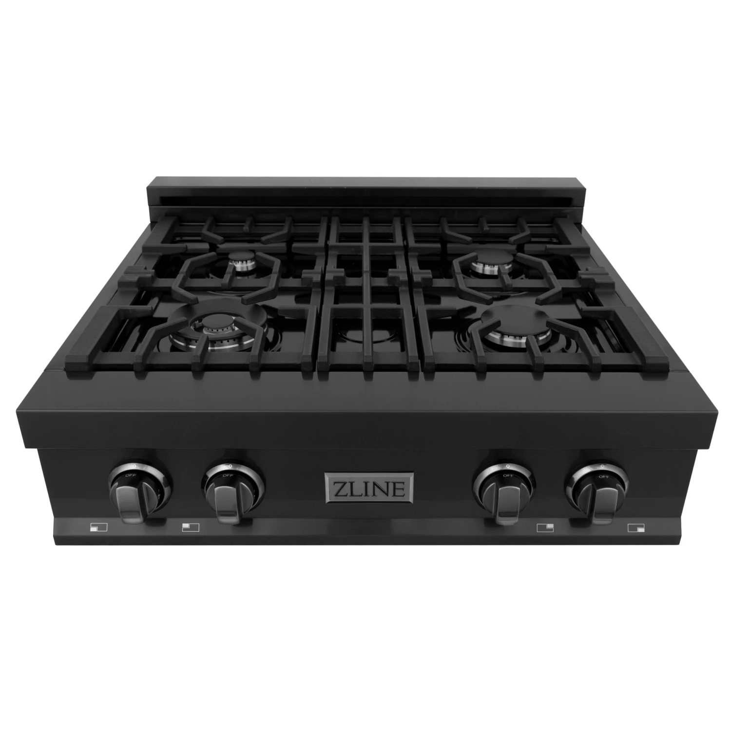 ZLINE 30" Porcelain Gas Stovetop In Black Stainless Steel With 4 Gas Burners (RTB-30) 6 ZLINE 30" Porcelain Gas Stovetop In Black Stainless Steel With 4 Gas Burners (RTB-30) - Image 4