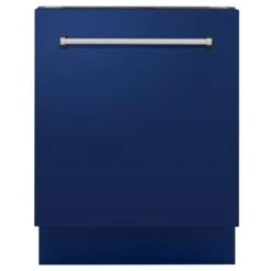ZLINE 24" Top Control Tall Tub Dishwasher In Custom Panel Ready With Stainless Steel Tub And 3rd Rack (DWV-24) 37 ZLINE 24" Top Control Tall Tub Dishwasher In Custom Panel Ready With Stainless Steel Tub And 3rd Rack (DWV-24) -Home And Outdoor zline dishwasher blue gloss DWV BG 24 front hero