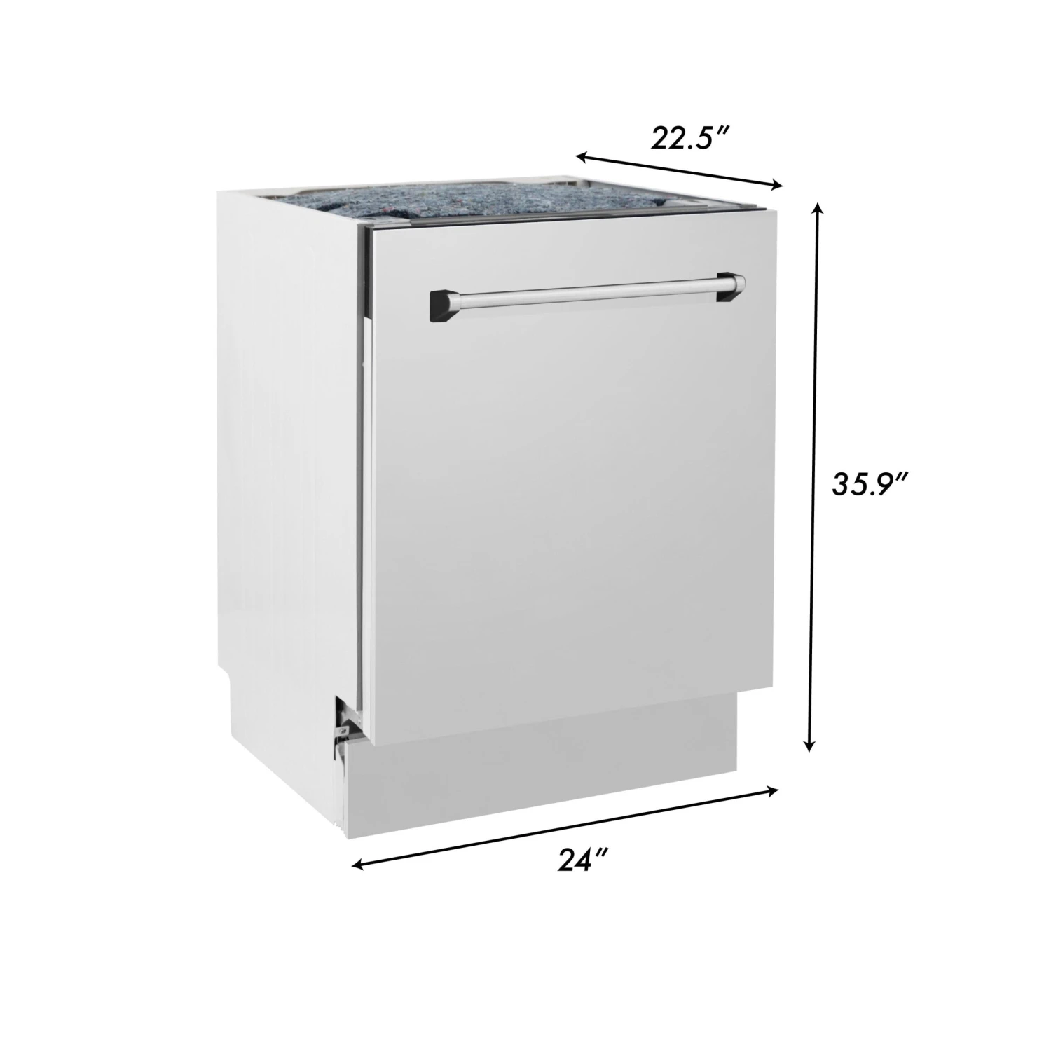 ZLINE 24" Top Control Tall Tub Dishwasher In Custom Panel Ready With Stainless Steel Tub And 3rd Rack (DWV-24) 12 ZLINE 24" Top Control Tall Tub Dishwasher In Custom Panel Ready With Stainless Steel Tub And 3rd Rack (DWV-24) - Image 10