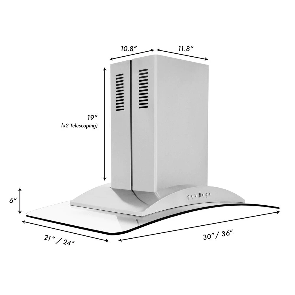 ZLINE Stainless Steel And Glass Island Range Hood (GL9i) 10 ZLINE Stainless Steel And Glass Island Range Hood (GL9i) - Image 8