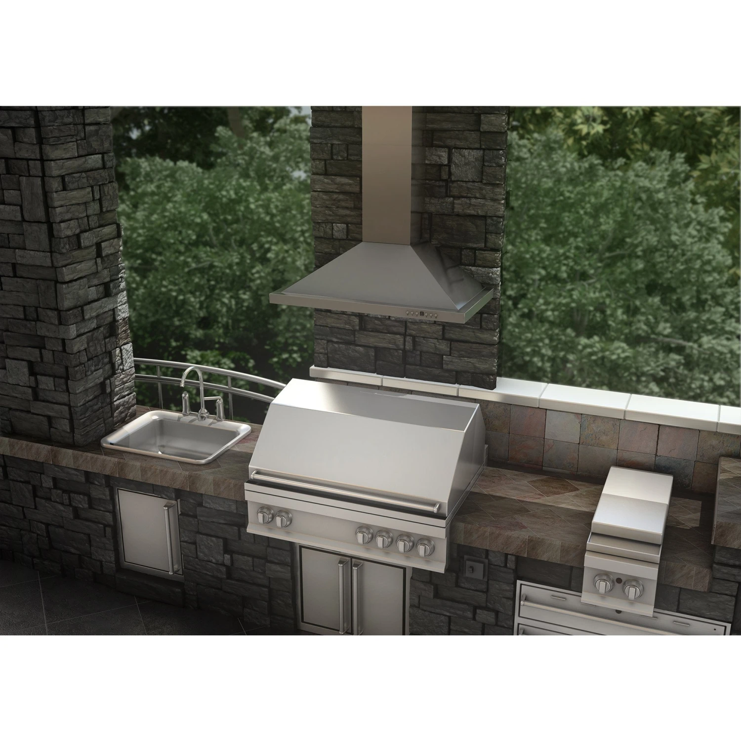 ZLINE Convertible Vent Outdoor Approved Wall Mount Range Hood In Stainless Steel (KB-304) 18 ZLINE Convertible Vent Outdoor Approved Wall Mount Range Hood In Stainless Steel (KB-304) - Image 17