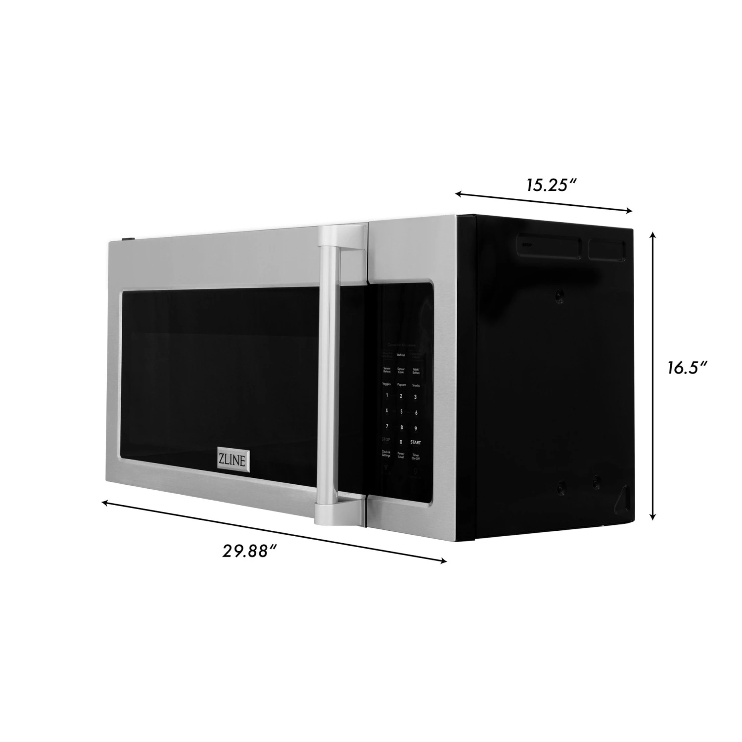 ZLINE Over The Range Convection Microwave Oven In Stainless Steel With Traditional Handle And Sensor Cooking (MWO-OTR-H) 15 ZLINE Over The Range Convection Microwave Oven In Stainless Steel With Traditional Handle And Sensor Cooking (MWO-OTR-H) - Image 13