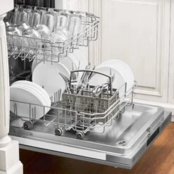 ZLINE 24 In. Top Control Dishwasher 120-Volt With Stainless Steel Tub And Traditional Style Handle 28 ZLINE 24 In. Top Control Dishwasher 120-Volt With Stainless Steel Tub And Traditional Style Handle -Home And Outdoor zline panel ready dishwasher DW 304 H 18 lifestyle