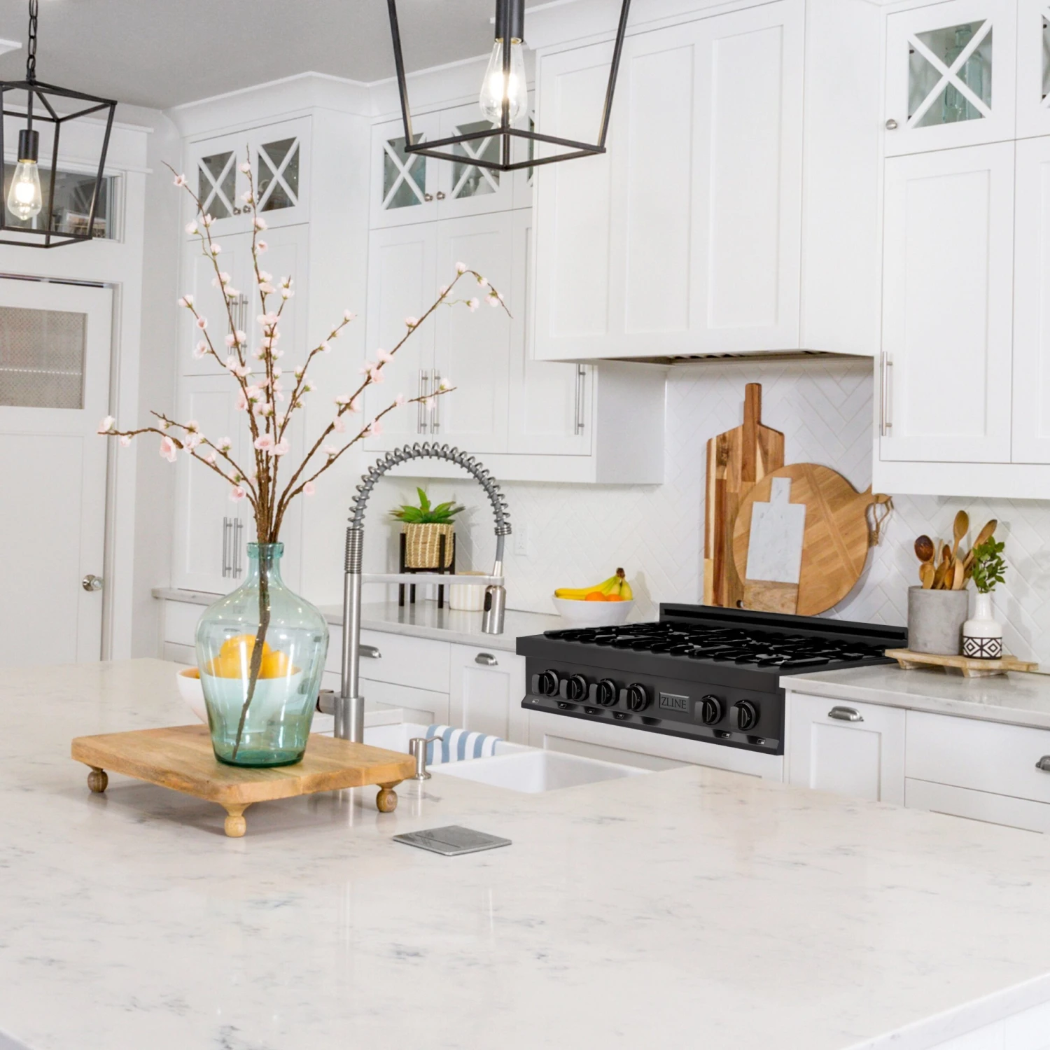 ZLINE 30" Porcelain Gas Stovetop In Black Stainless Steel With 4 Gas Burners (RTB-30) 12 ZLINE 30" Porcelain Gas Stovetop In Black Stainless Steel With 4 Gas Burners (RTB-30) - Image 10