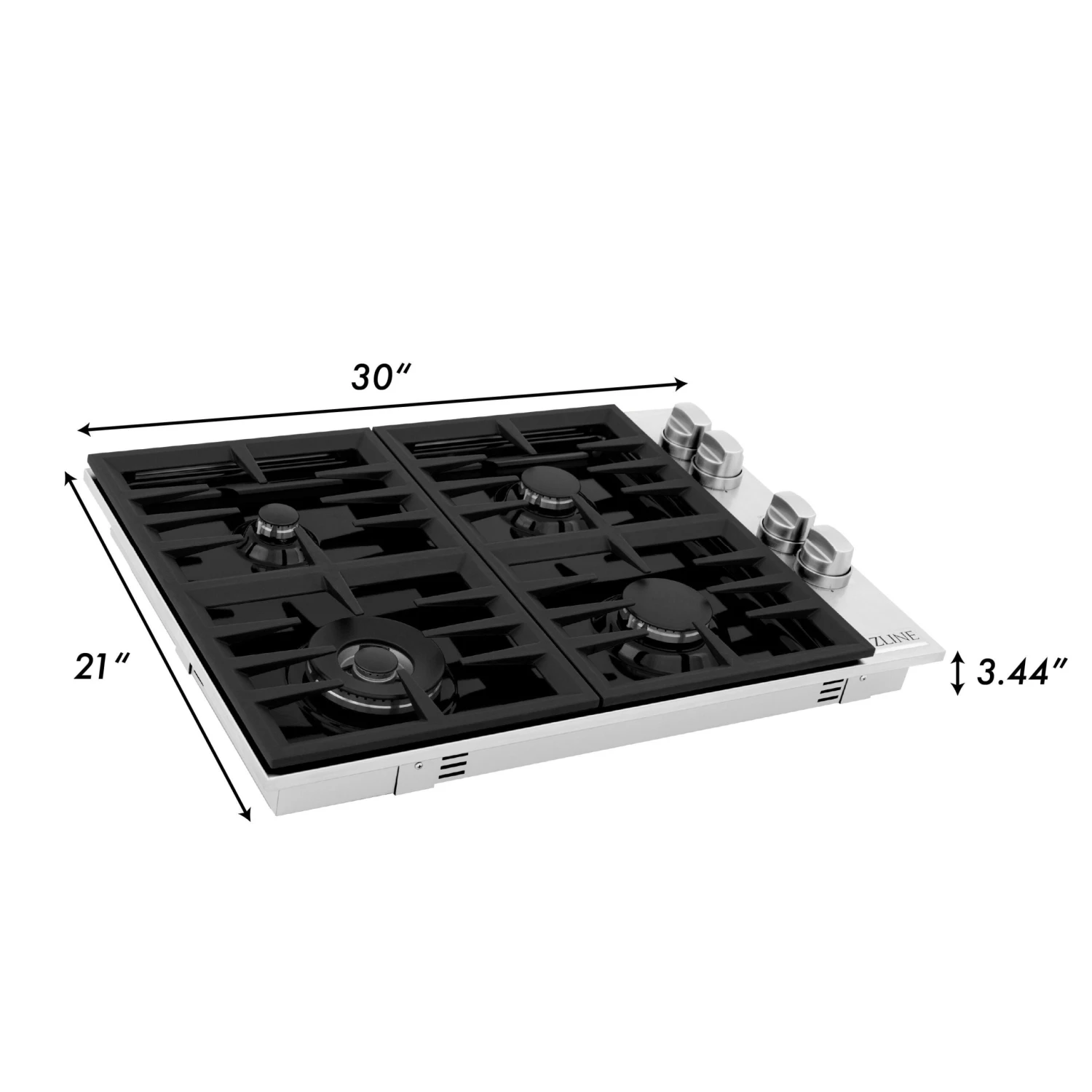 ZLINE 30" Dropin Gas Stovetop With 4 Gas Burners And Black Porcelain Top (RC30-PBT) 9 ZLINE 30" Dropin Gas Stovetop With 4 Gas Burners And Black Porcelain Top (RC30-PBT) - Image 7