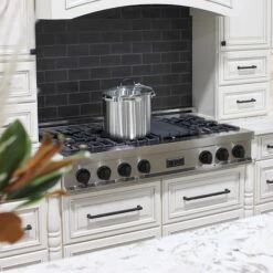 ZLINE Autograph Edition 48" Porcelain Rangetop With 7 Gas Burners In Stainless Steel And Matte Black Accents (RTZ-48-MB) -Home And Outdoor zline professional gas rangetop RTZ 48 MB kitchen 3 23940a26 d0d1 457f ab49 b6d990acfc2f