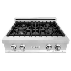 ZLINE 30" Porcelain Gas Stovetop With 4 Gas Burners (RT30) -Home And Outdoor zline professional stainless steel gas rangetop RT30 top