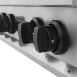 ZLINE Autograph Edition 36" Porcelain Rangetop With 6 Gas Burners In DuraSnow® Stainless Steel And Matte Black Accents (RTSZ-36-MB) -Home And Outdoor zline stainless steel professional gas rangetop RTZ 36 MB knob detail 4ae8a6a7 f813 4bf1 aac8 7985e59458d4