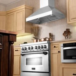 ZLINE Professional Convertible Vent Wall Mount Range Hood In Stainless Steel (597) -Home And Outdoor zline wall mount range hood in stainless steel 597 range hoods zline kitchen and bath 317768