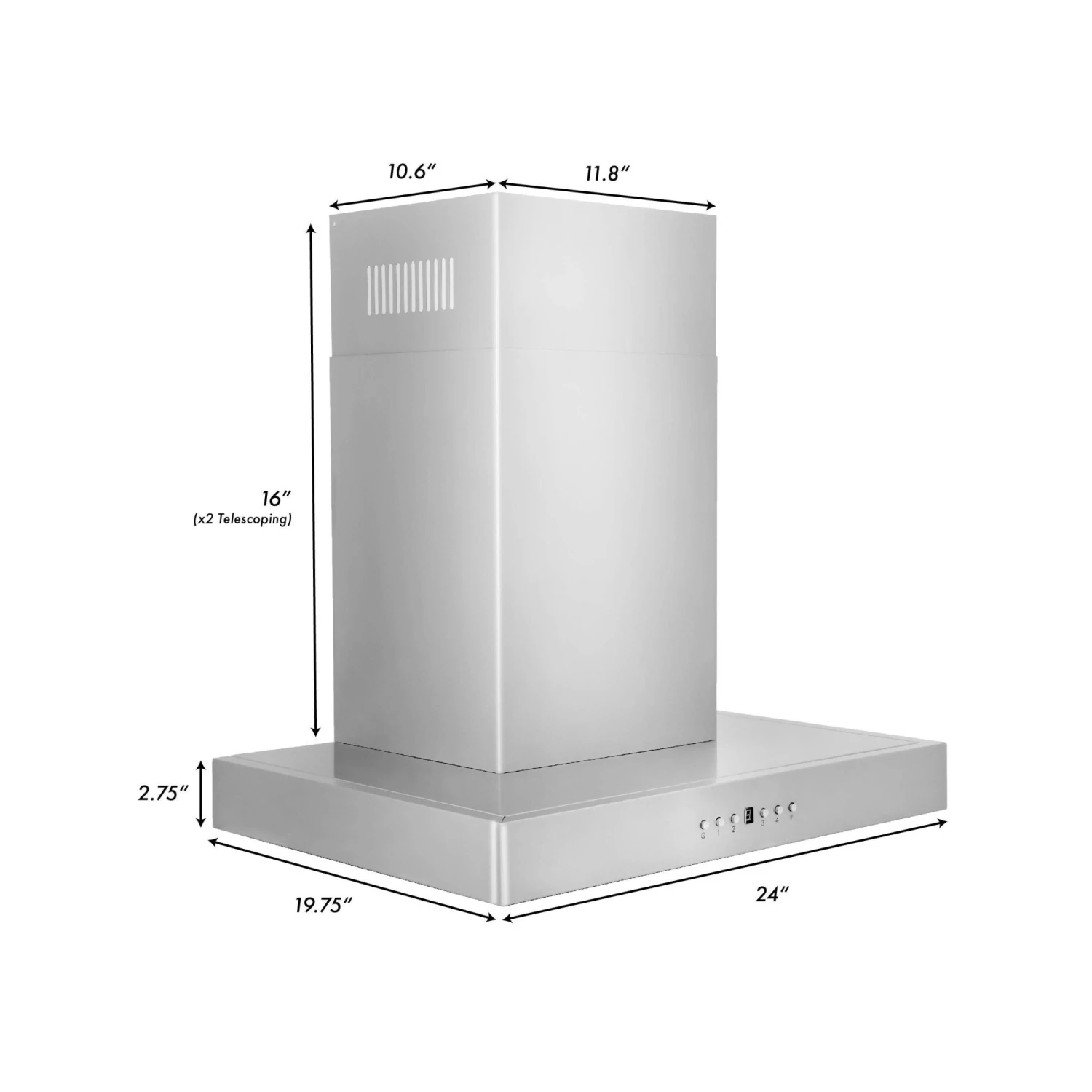 ZLINE Convertible Vent Wall Mount Range Hood In Stainless Steel (KE) 5 ZLINE Convertible Vent Wall Mount Range Hood In Stainless Steel (KE) - Image 3