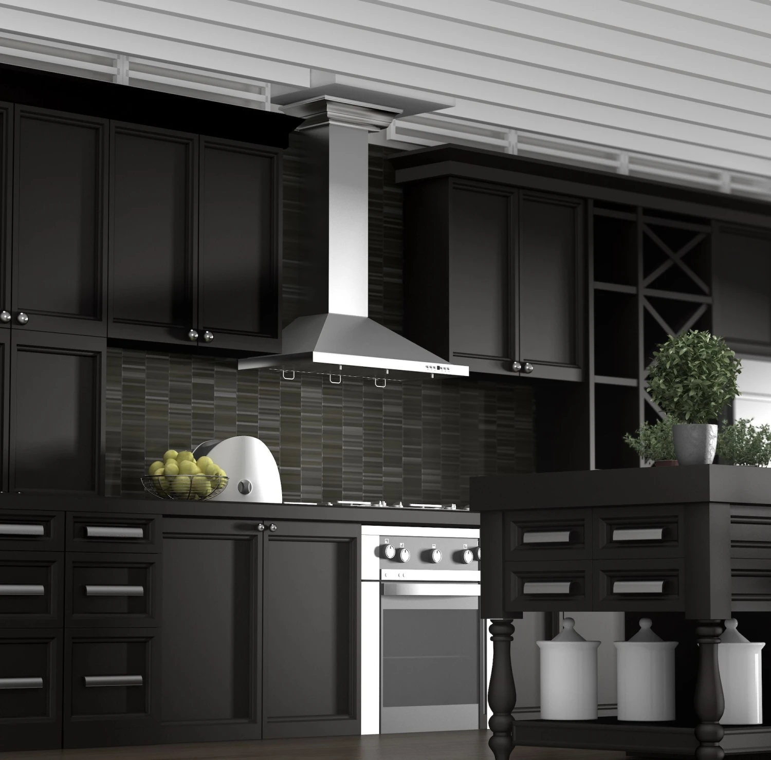 ZLINE Convertible Vent Wall Mount Range Hood In Stainless Steel With Crown Molding (KBCRN) 10 ZLINE Convertible Vent Wall Mount Range Hood In Stainless Steel With Crown Molding (KBCRN) - Image 8